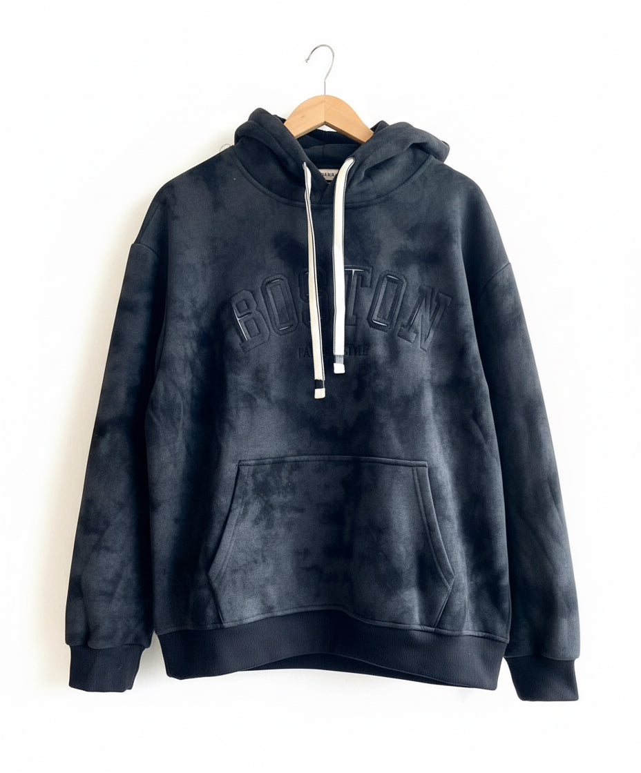 Pull à capuche noir